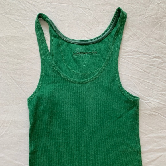 Abercrombie Ribbed Green Tank Top Juniors - Picture 2 of 15